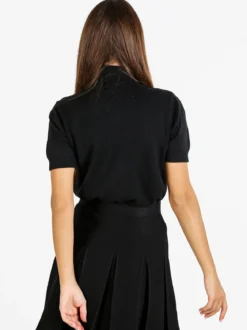Solada Maglia donna dolcevita a maniche corte - nero