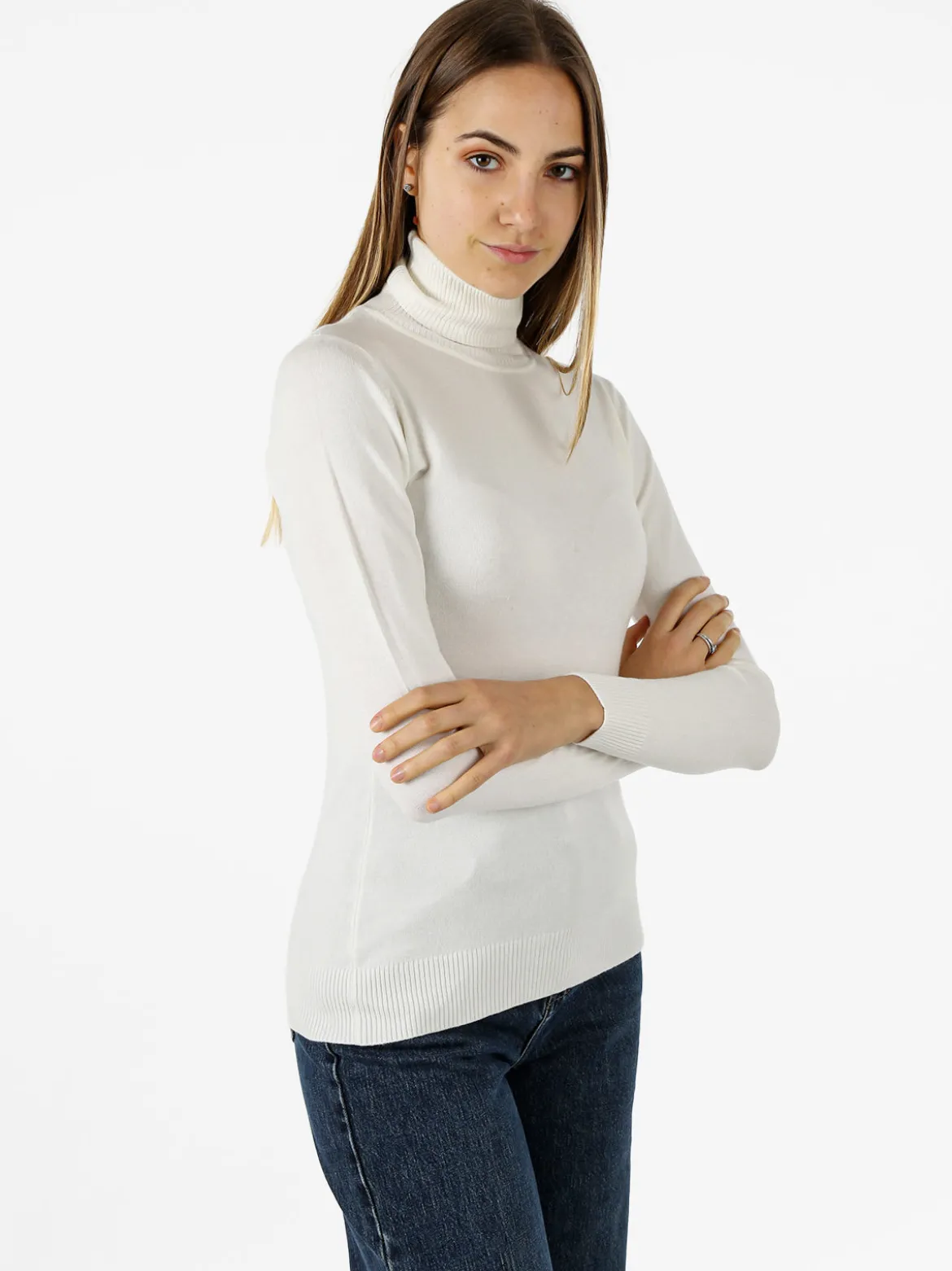 Solada Maglia donna dolcevita - bianco