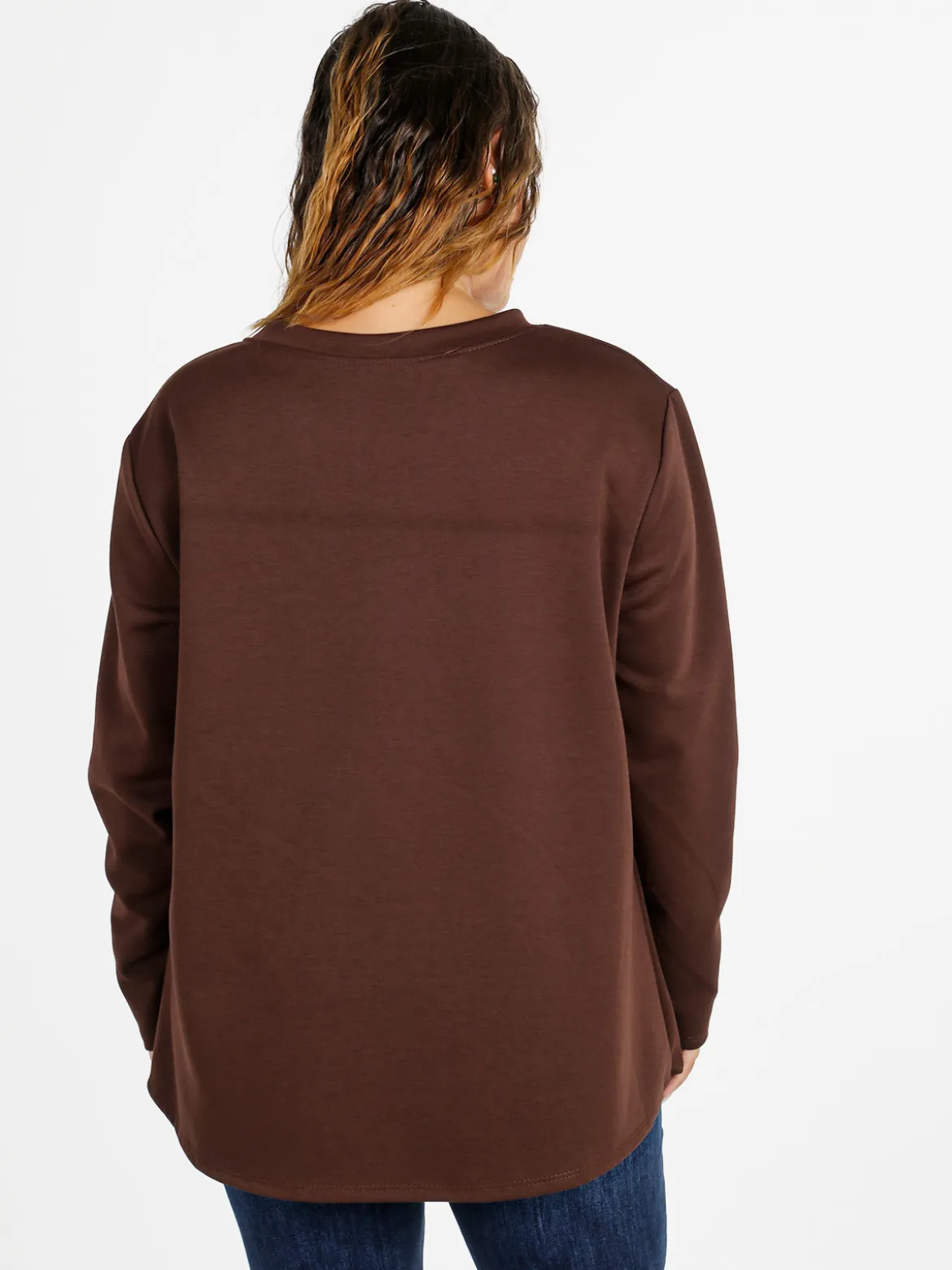 Solada Maglia donna girocollo con strass - moro