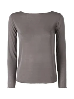Solada Maglia donna in misto cashmere a maniche lunghe - fango