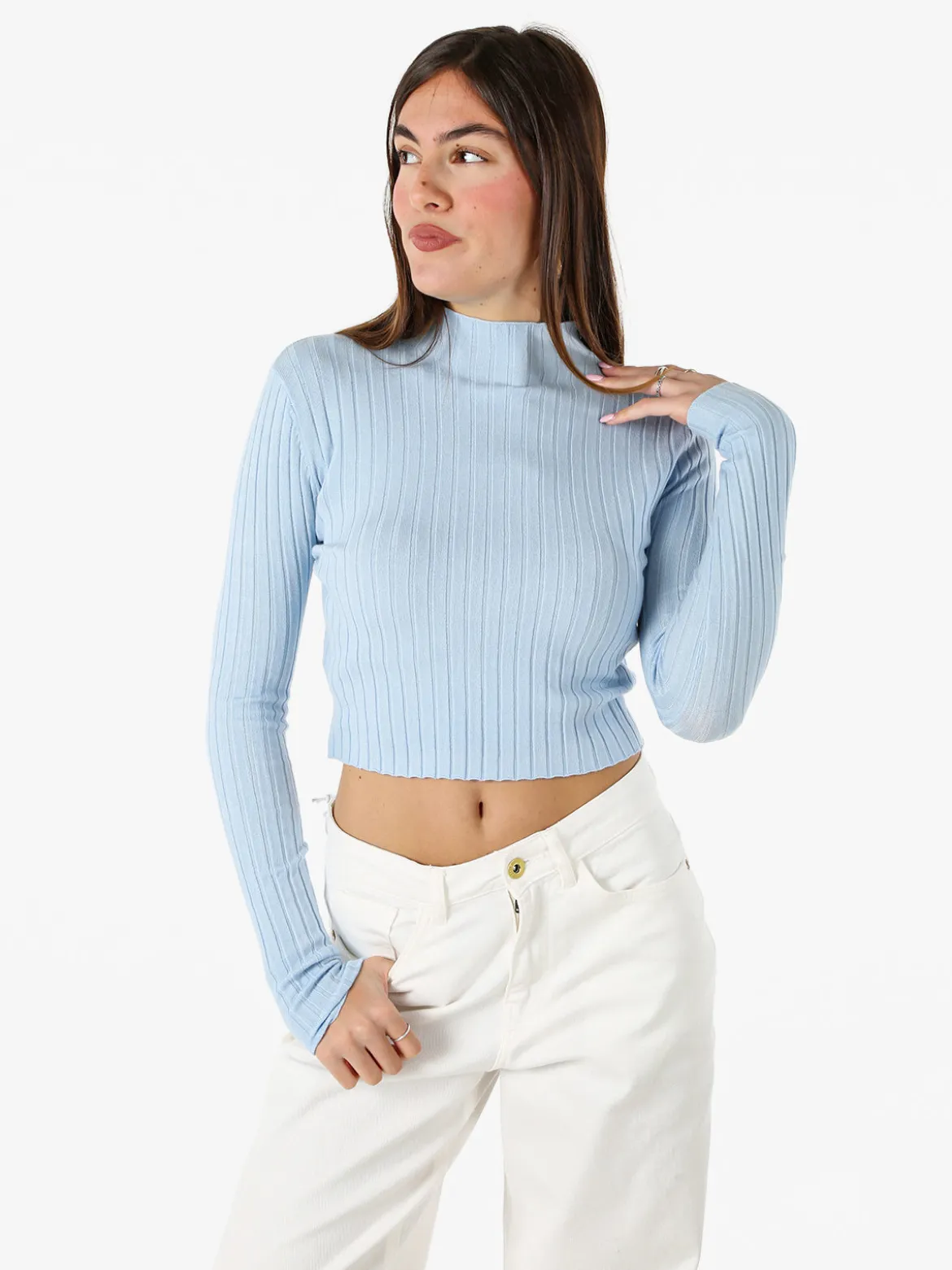 Solada Maglia donna lupetto - azzurro