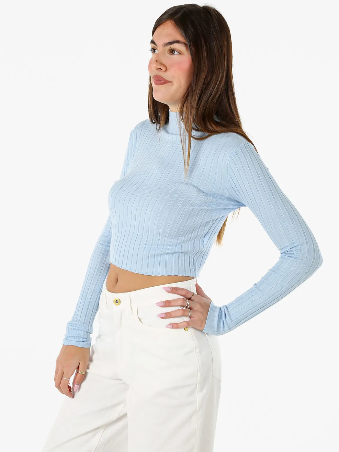 Solada Maglia donna lupetto - azzurro