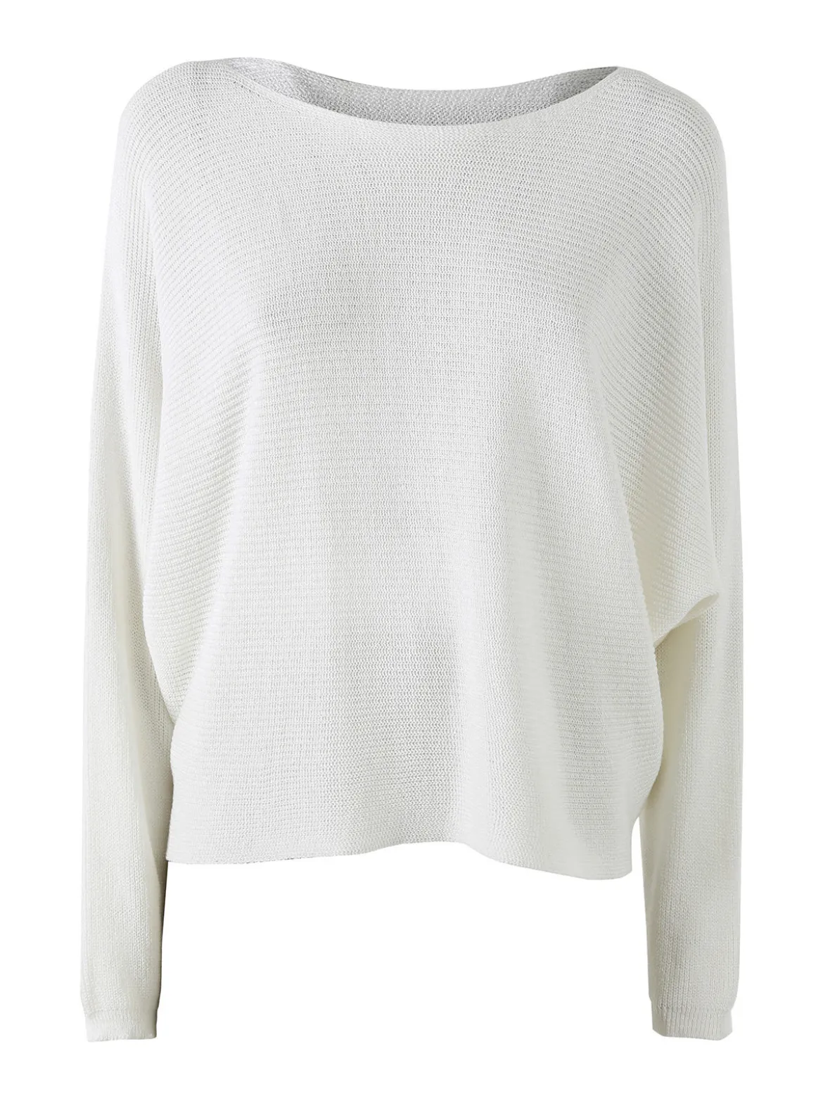 Solada Maglia donna oversize con maniche a pipistrello - bianco