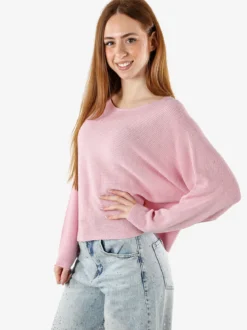 Solada Maglia donna oversize con maniche a pipistrello - rosa