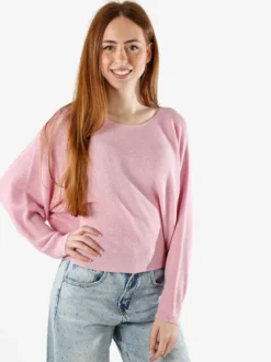 Solada Maglia donna oversize con maniche a pipistrello - rosa