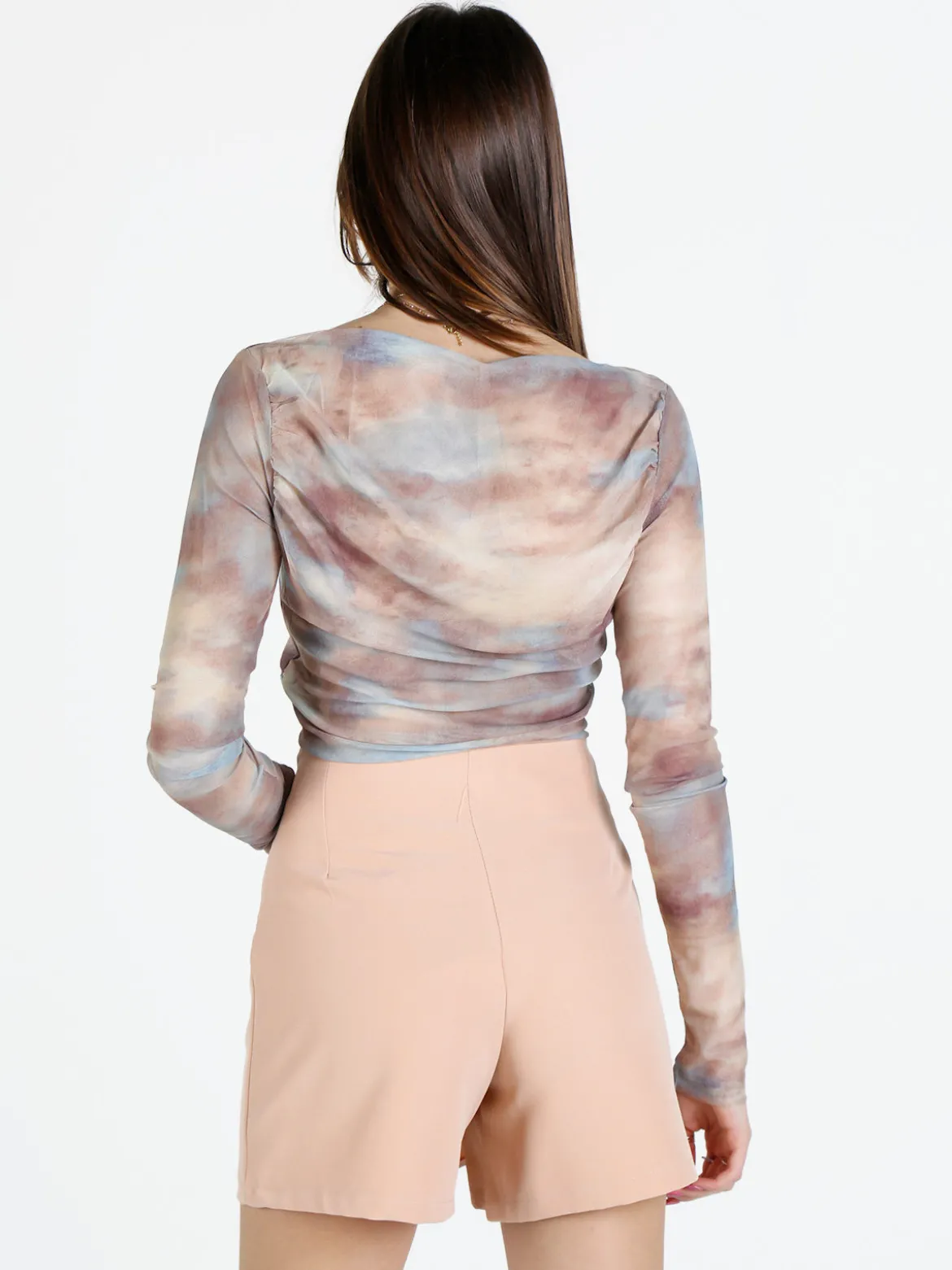 Solada Maglia donna velata a maniche lunghe con scollo a barca