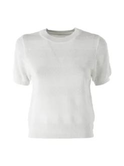 Solada Maglia girocollo da donna a maniche corte - bianco