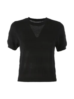 Solada Maglia girocollo da donna a maniche corte - nero