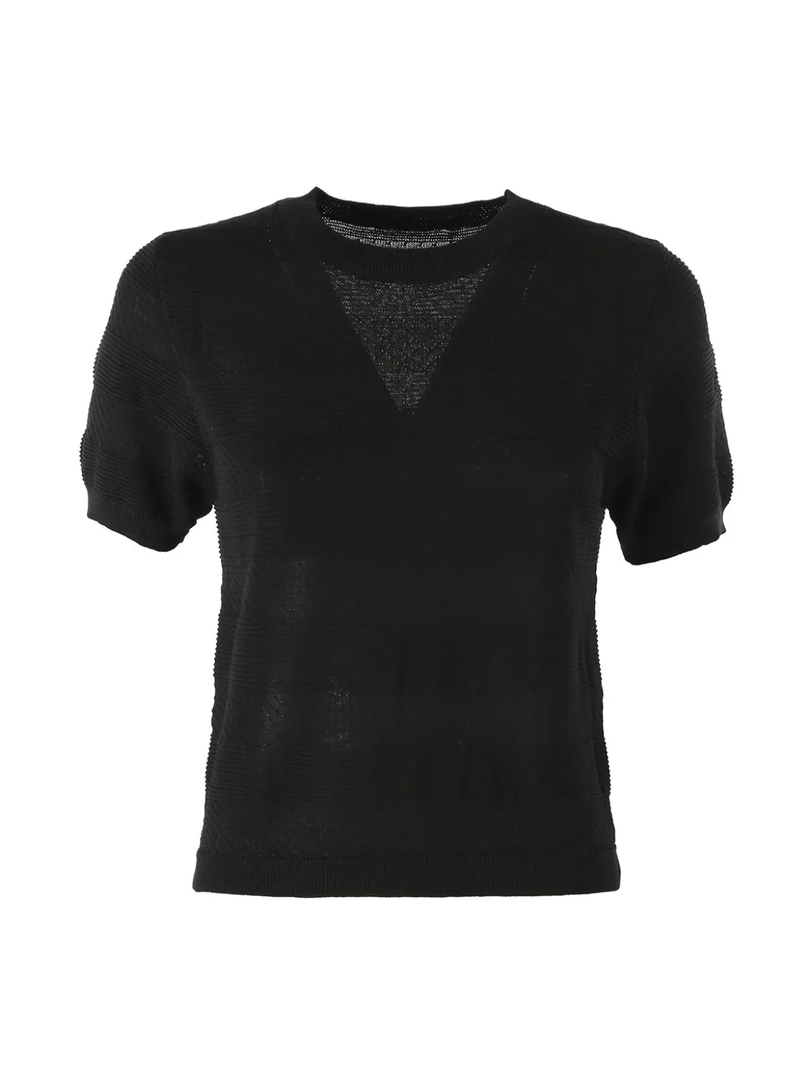 Solada Maglia girocollo da donna a maniche corte - nero