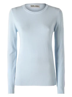 Solada Maglia girocollo da donna - azzurro