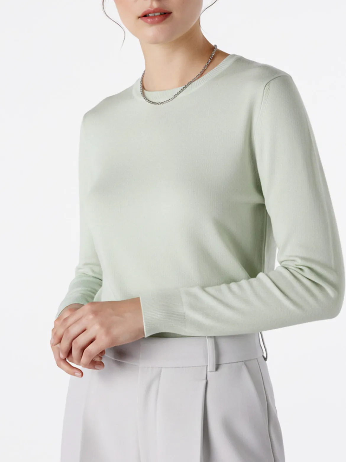 Solada Maglia girocollo da donna - verde chiaro