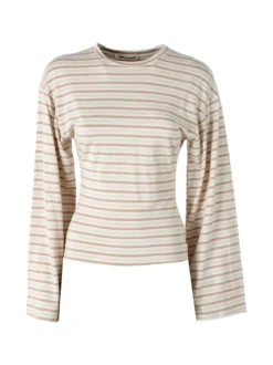 Solada Maglia rigata da donna con maniche lunghe a campana - beige