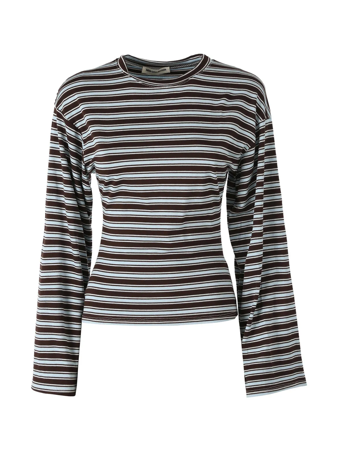 Solada Maglia rigata da donna con maniche lunghe a campana - marrone