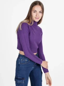 Solada Maglione crop da donna a dolcevita