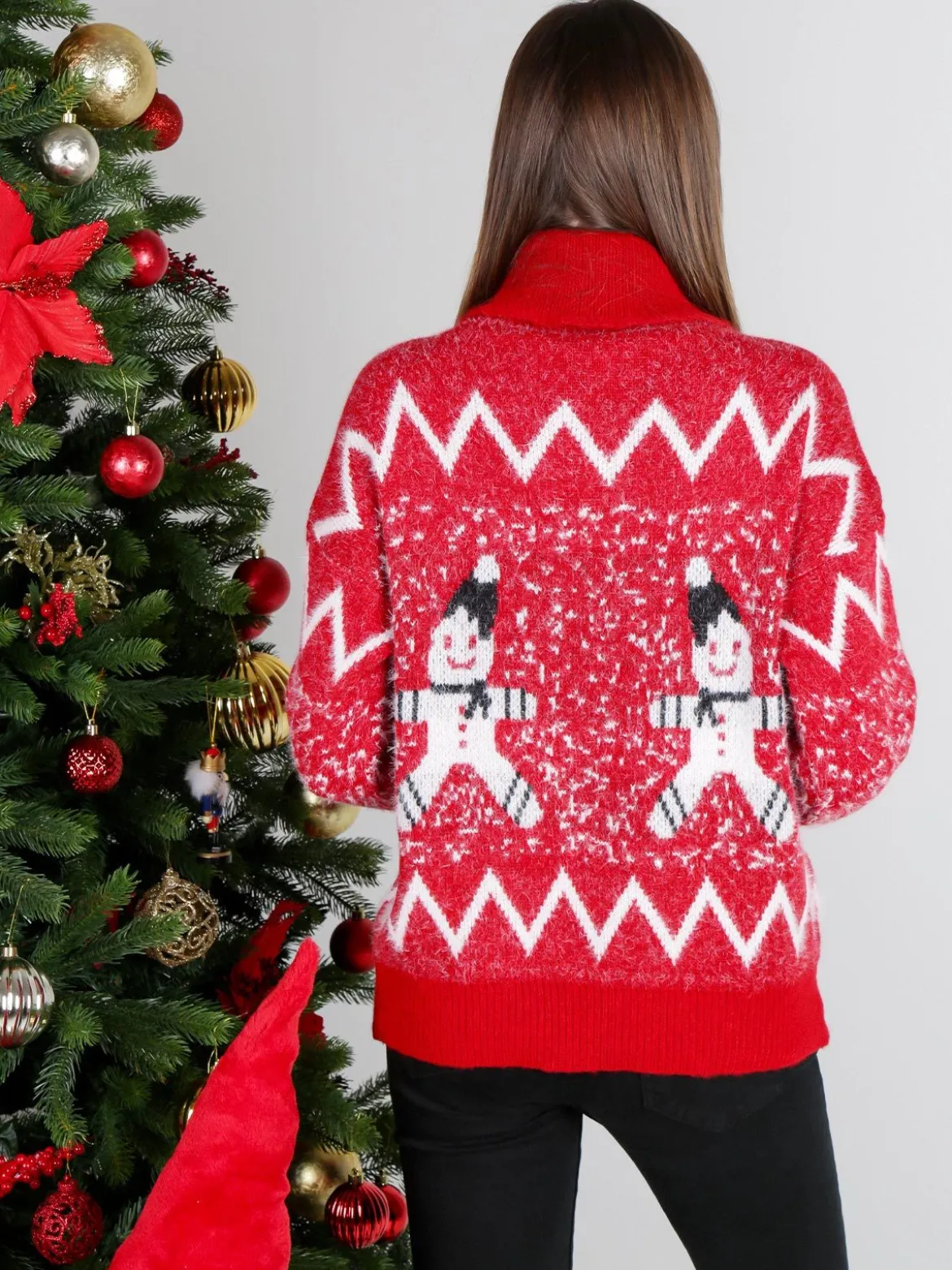 Solada Maglione dolcevita natalizio da donna