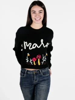 Solada Maglione donna oversize con ricami
