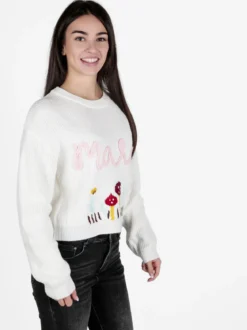 Solada Maglione donna oversize con ricami