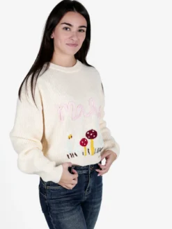 Solada Maglione donna oversize con ricami