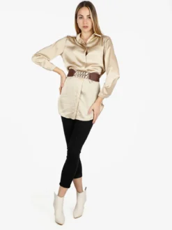 Solada Maxi camicia donna effetto raso