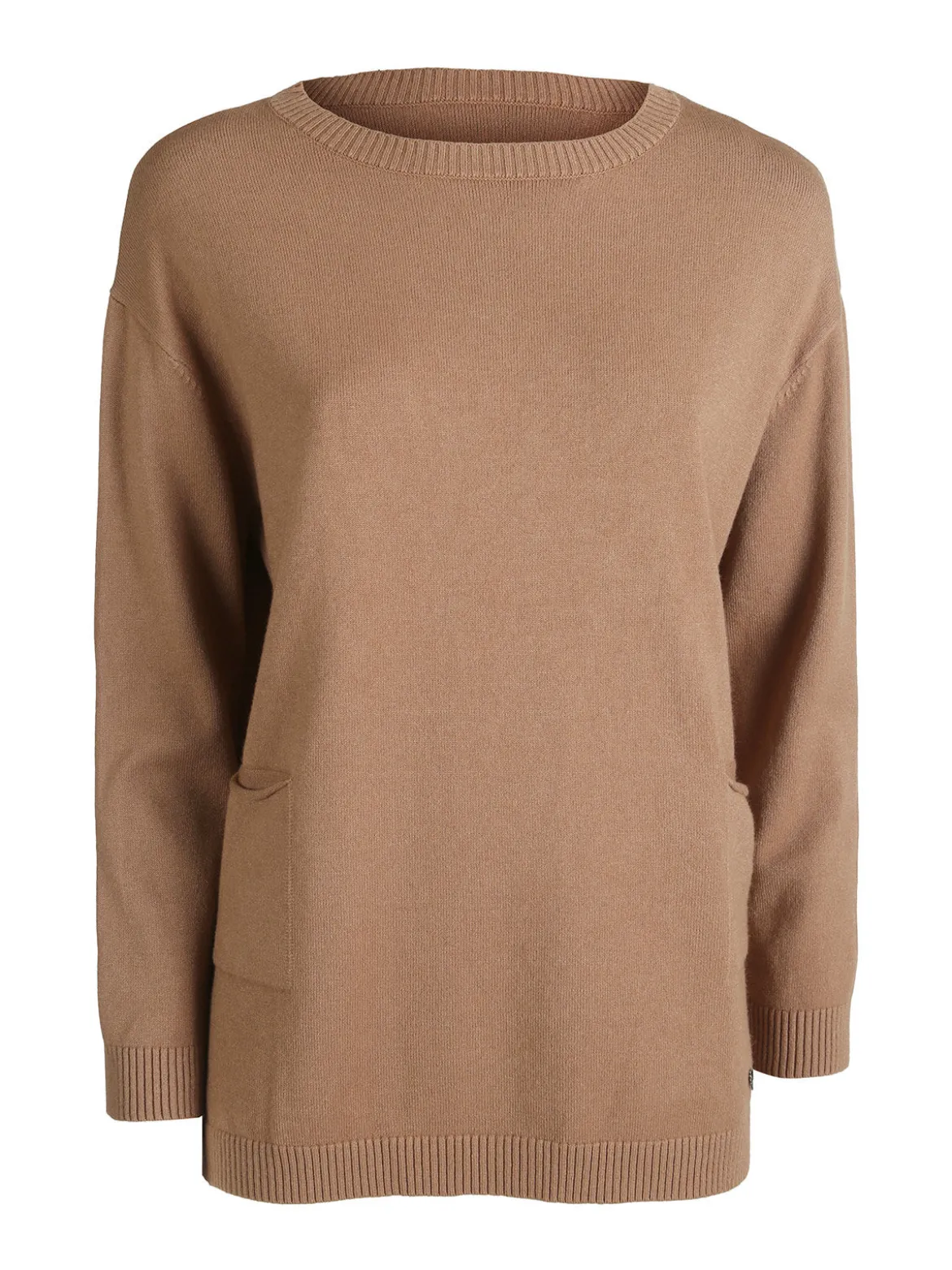 Solada Maxi maglia donna con taschini - cammello