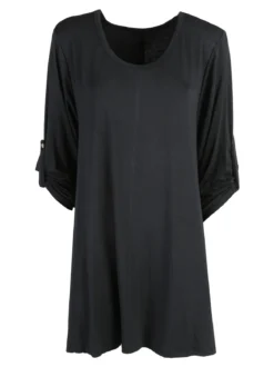 Solada Maxi t-shirt donna a maniche lunghe - nero