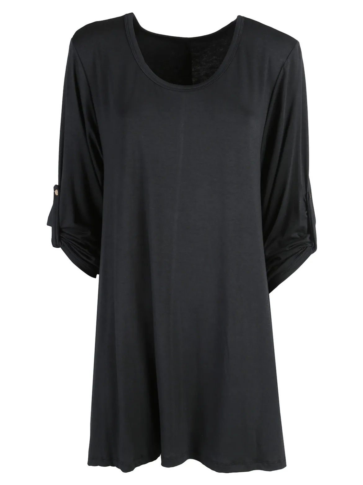 Solada Maxi t-shirt donna a maniche lunghe - nero