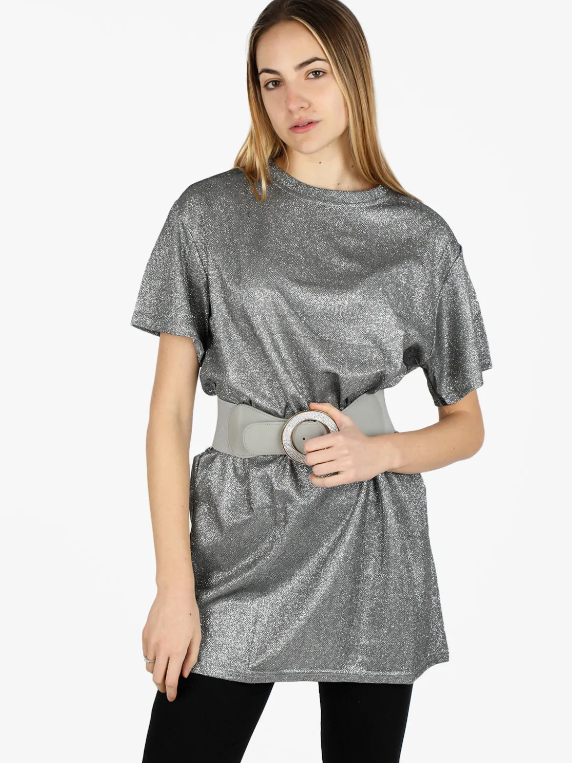 Solada Maxi t-shirt donna con glitter