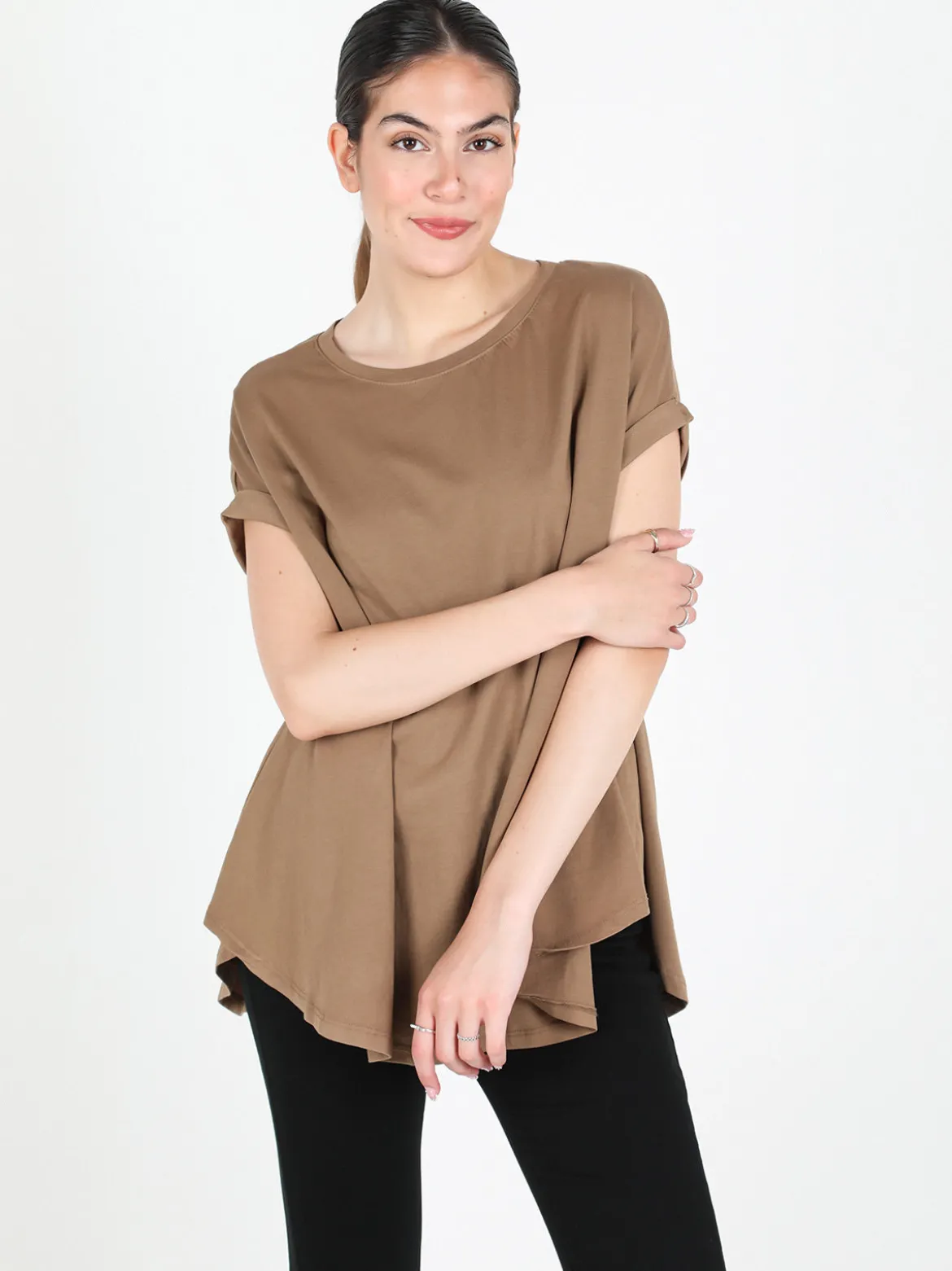 Solada Maxi t-shirt donna tinta unita