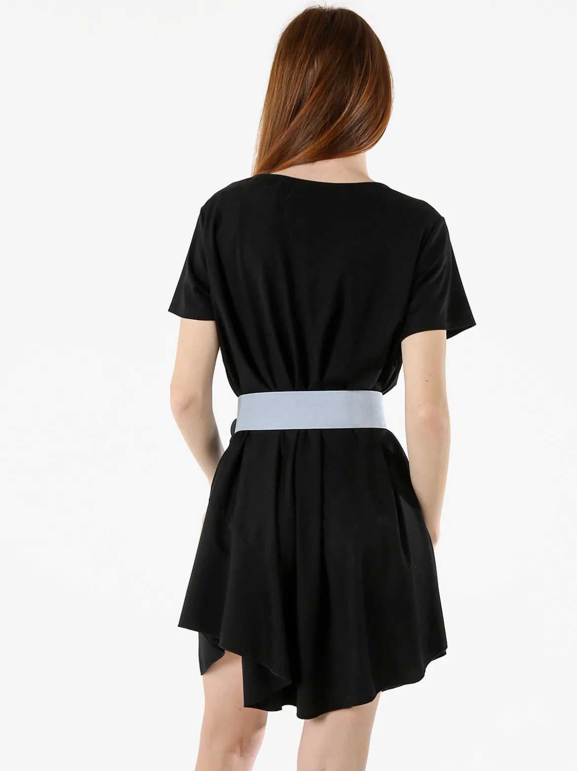 Solada Maxi vestito da donna a maniche corte - nero