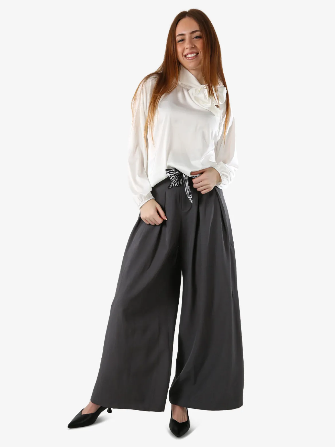 Solada Pantaloni a palazzo da donna - grigio