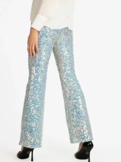 Solada Pantaloni a zampa con pailettes