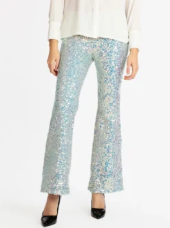 Solada Pantaloni a zampa con pailettes