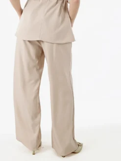 Solada Pantaloni casual da donna a gamba larga - beige