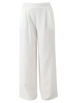 Solada Pantaloni casual da donna a gamba larga - bianco