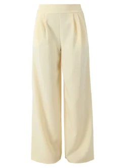 Solada Pantaloni casual da donna a gamba larga - giallo