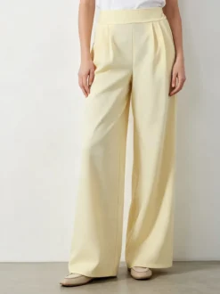 Solada Pantaloni casual da donna a gamba larga - giallo