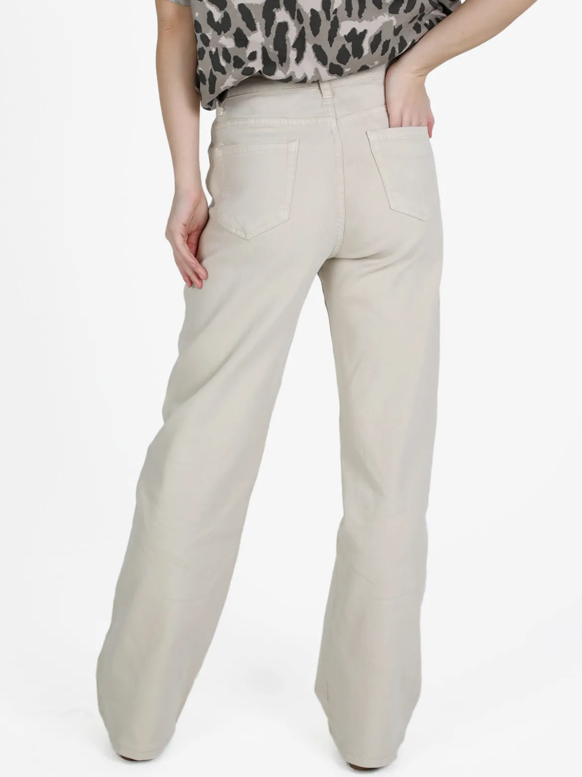Solada Pantaloni casual da donna in jeans a gamba larga
