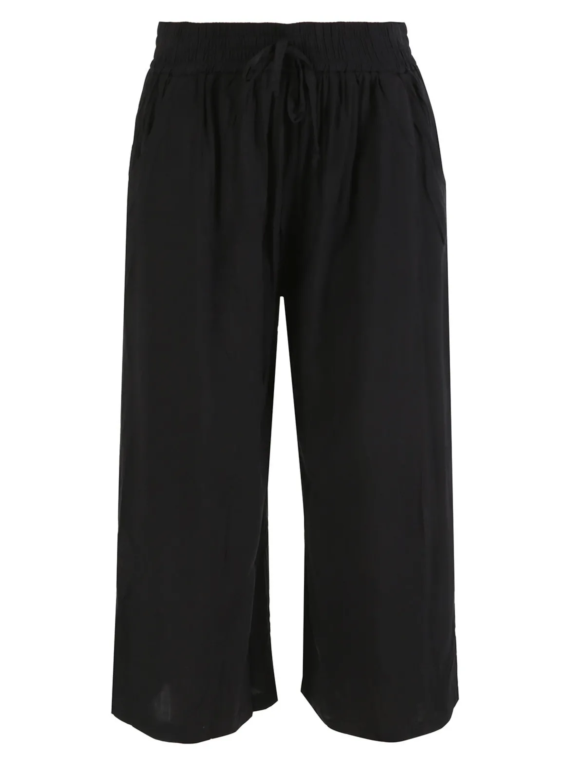 Solada Pantaloni cropped donna a gamba larga in cotone