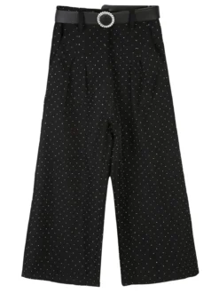 Solada Pantaloni culotte da bambina con strass e cintura