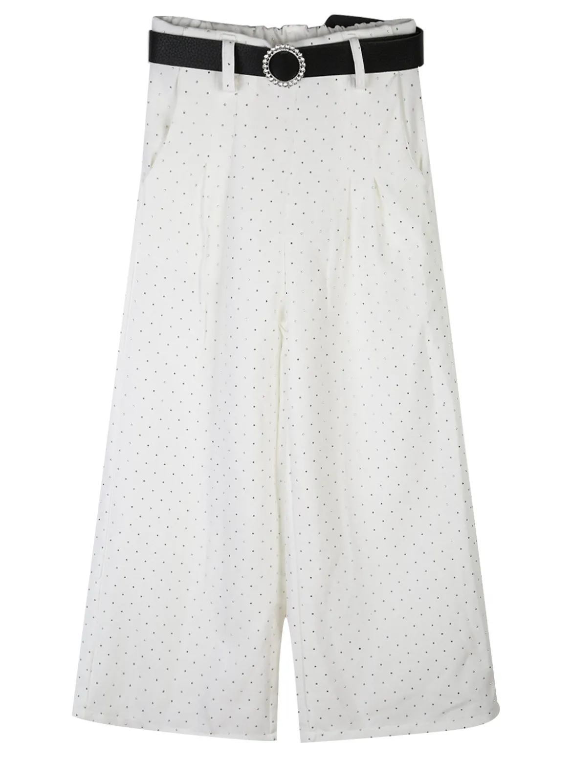 Solada Pantaloni culotte da bambina con strass e cintura