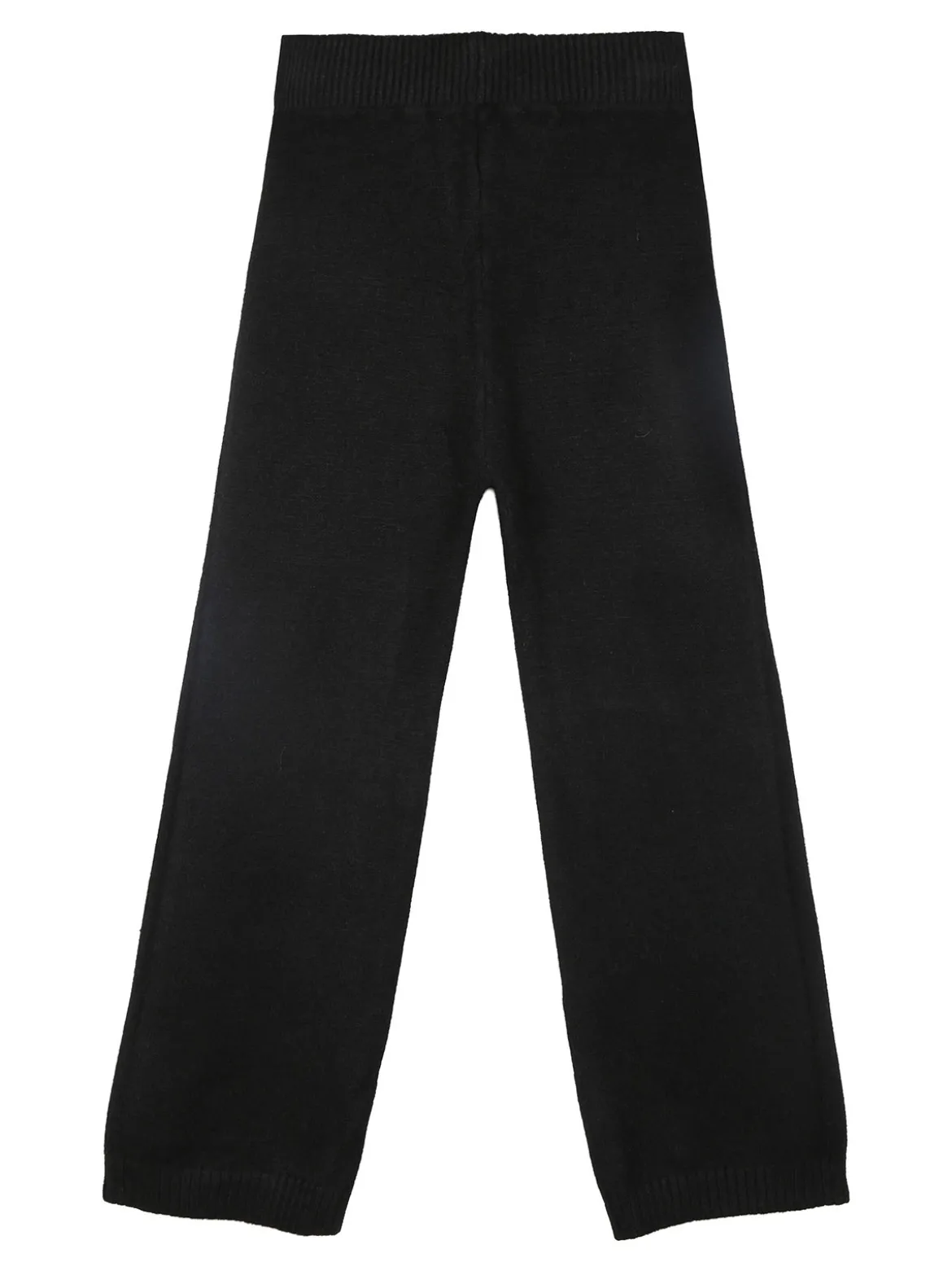 Solada Pantaloni da bambina in maglia con elastico in vita - nero