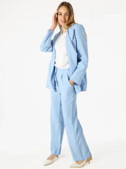 Solada Pantaloni da donna a gamba dritta e larga - azzurro