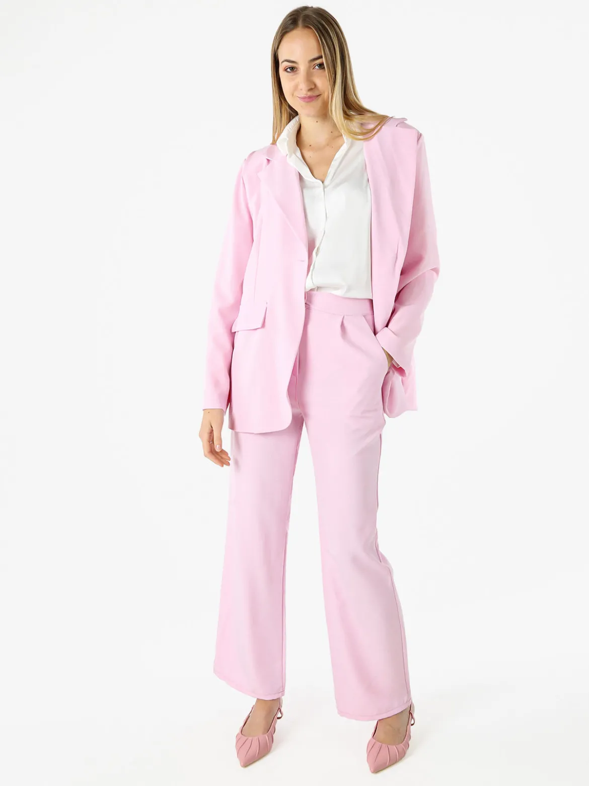 Solada Pantaloni da donna a gamba dritta e larga - rosa