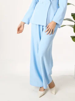 Solada Pantaloni da donna a gamba larga e dritta - azzurro