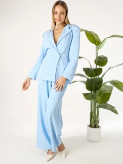 Solada Pantaloni da donna a gamba larga e dritta - azzurro