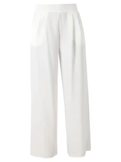 Solada Pantaloni da donna a gamba larga e dritta - bianco