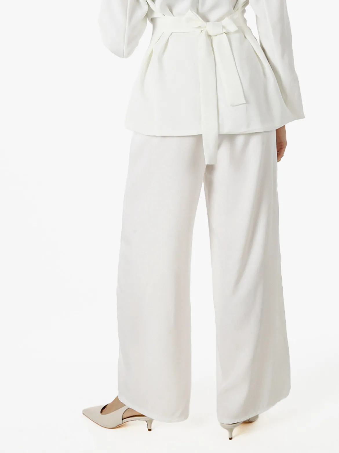 Solada Pantaloni da donna a gamba larga e dritta - bianco