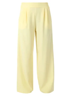 Solada Pantaloni da donna a gamba larga e dritta - giallo