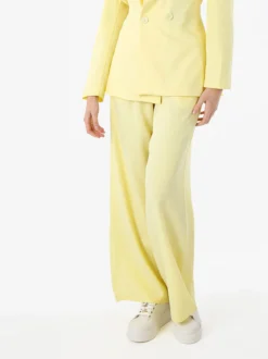 Solada Pantaloni da donna a gamba larga e dritta - giallo