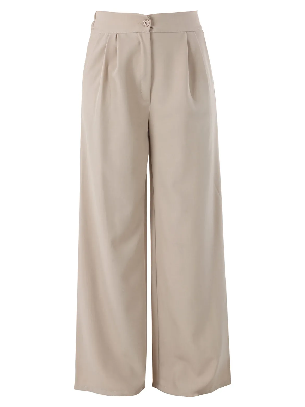 Solada Pantaloni da donna a gamba larga e vita alta - beige
